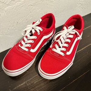 Women’s Red Vans-Size 7